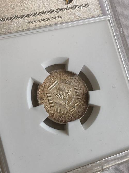 1942 Sixpence SANGS MS63