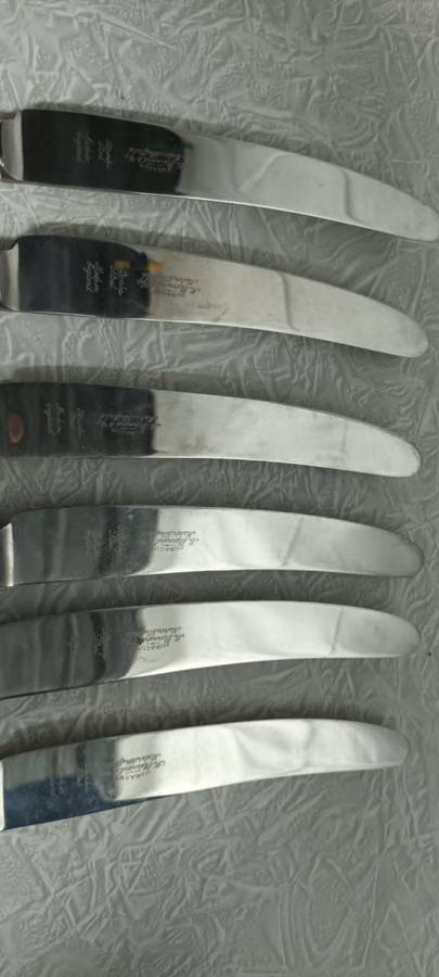 Set of 6 Bonehandle Duracut Knifes