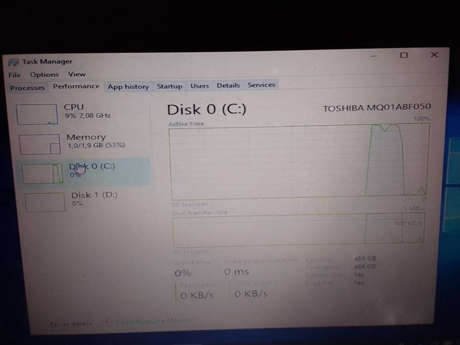 Toshiba Satellite C660 Laptop (Read)