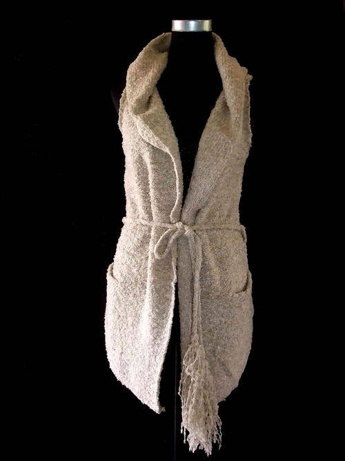 Jersey Wrap Cardigan Beige