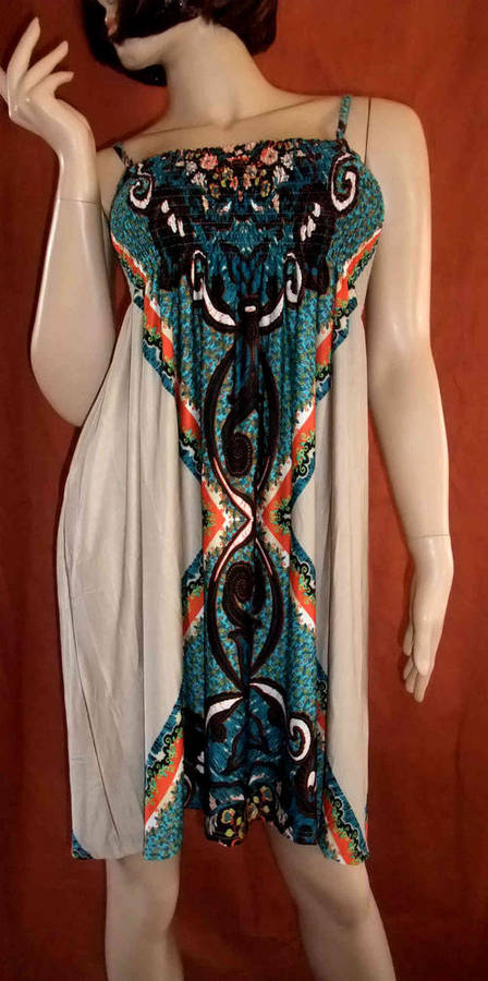 Mayan Pattern Summer Dress 32/34