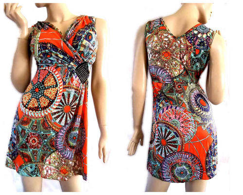 Sexy Short Print Dress 34/36