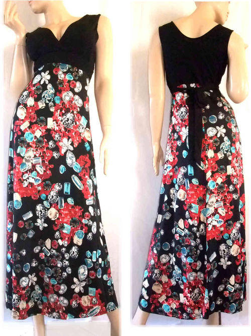 Elegant & Sexy Deep V-neck Maxi Dress Size 34/36