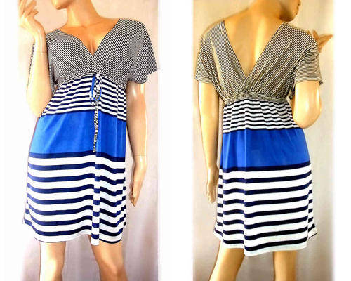 Double V-neck Short Dress 32/34