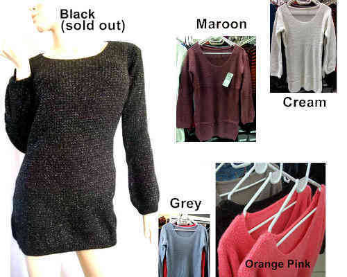 Simple Elegant Jersey Dress / Long Top Glitter 1 Size