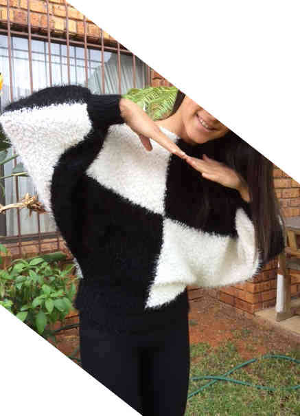 Super Soft Furry Sweater Bat Sleeve Size30-38