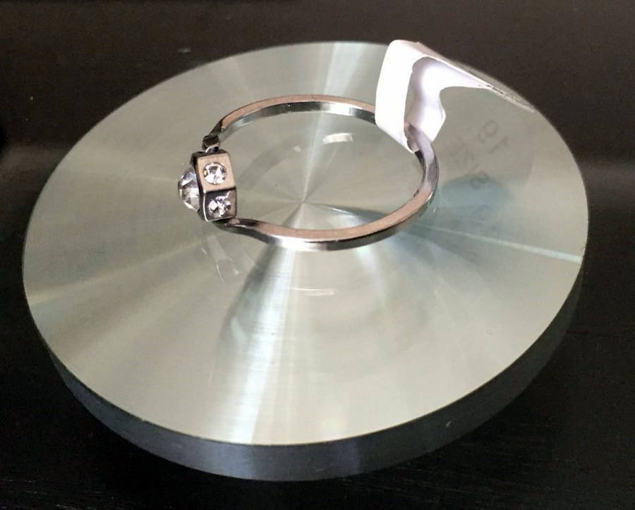 Pretty Simulated Diamond Dress Ring Electroplated Size 13