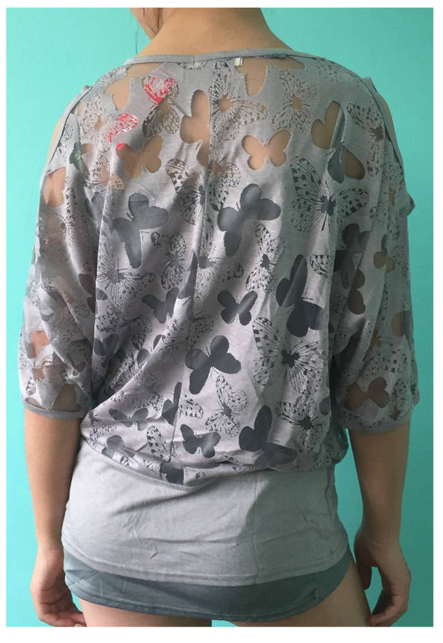 Cut Out Arm 2 Piece Top 2 Colors Available Sizes 30 - 40