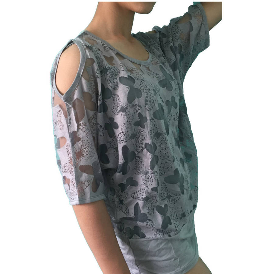 Cut Out Arm 2 Piece Top 2 Colors Available Sizes 30 - 40