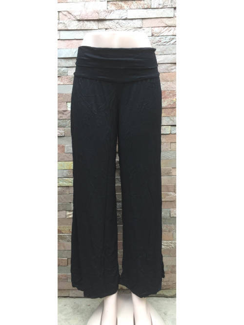 Wide Leg Yoga Casual Foldable Waist Pants Colors NAVY(Sizes30-42),BLACK(Size30-44)