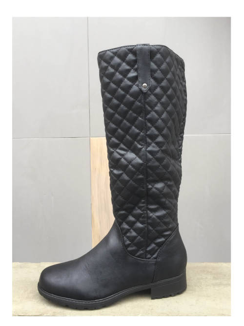 Diamond Lattice Pattern Wide Calf High Leg Boots Size 6