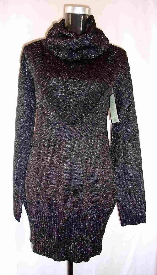 BLACK TURTLE NECK  LONG SWEATER