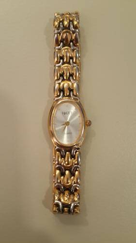 Vintage Facet Quartz gold plated ladies watch
