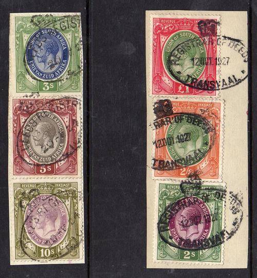 1920 SA INKOMSTE TOT 1 POND OP 2 DOKUMENTFRAGMENTE, VARS VOORKOMS