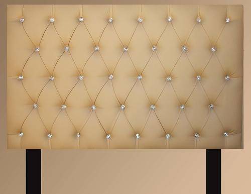 152  Queen diamond pattern crystal glass headboard