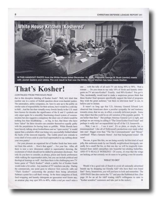 Busting the Kosher Food Racket from Christian Defense League - Report #241