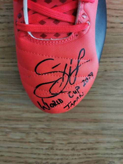 RWC Winner's 2019 Signed Rugby Boot - Captain Siya Kolisi (L)