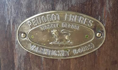 A vintage French `Peugeot Freres` coffee grinder / mill.