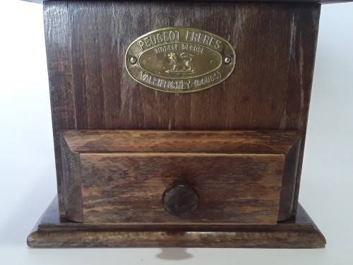 A vintage French `Peugeot Freres` coffee grinder / mill.