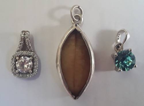 A lot of 3 solid sterling silver pendants. *1 bid for all 3!!!*