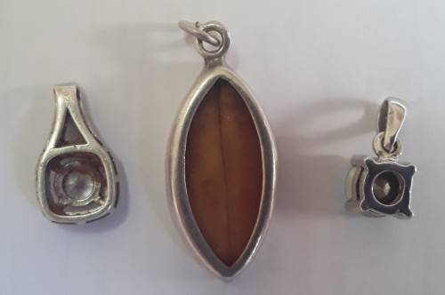 A lot of 3 solid sterling silver pendants. *1 bid for all 3!!!*
