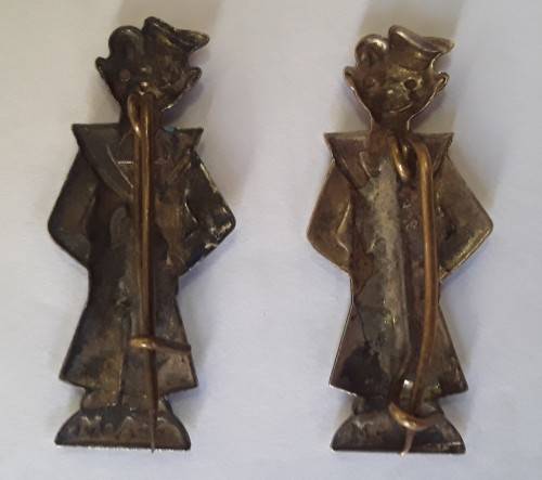 PAIR OF SA WW2 `SAILOR S.A.M` SILVER BADGES.