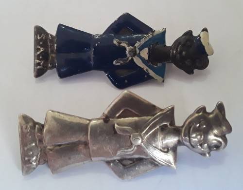 PAIR OF SA WW2 `SAILOR S.A.M` SILVER BADGES.