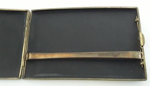 Vintage Japanese Damascene 24k gold inlaid cigarette case.