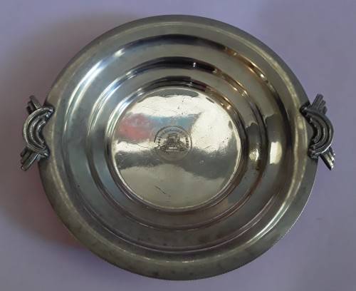 1949 Voortrekker Monument Silver-Plated bowl. Art Deco style.