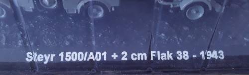 Boxed WW2`Steyr 1500/A01 + 2cm Flak, 1943` Military Vehicle. Amercom Collection. Scale 1:72.