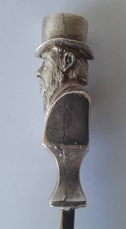 Solid silver Paul Kruger Spoon to commemorate `Battle of Amajuba`. Cape Mint. 925. 39.73 grams.