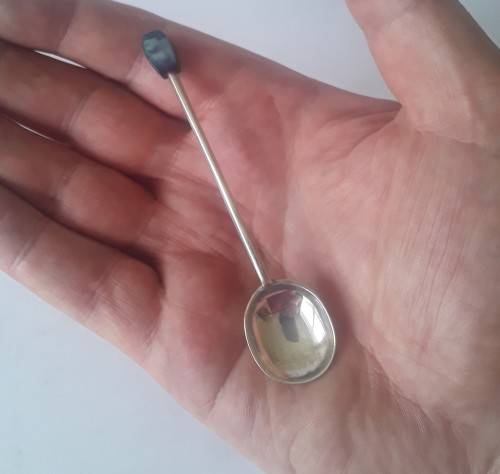Art Deco 1932 Solid Silver Coffee Bean Spoon Set by James Deakin and Sons, Sheffield.