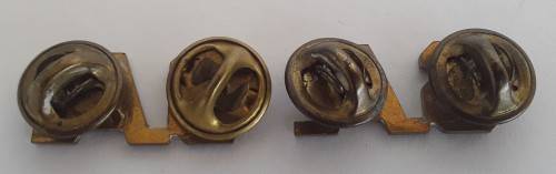 Pair SADF `S.A.` Brass Shoulder Titles. Pins intact.