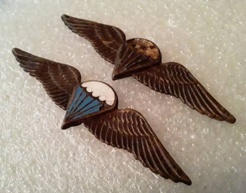 Pair of SA Basic Paratrooper Wings (8 Jumps or more).