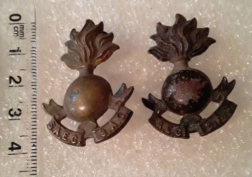 Pair of S.A.E.C. SA Engineers Badges.