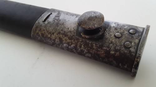 WW1 Pattern 1907 Sword Bayonet By Sanderson With Scabbard.  Dated 1918.