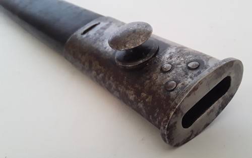 WW1 Pattern 1907 Sword Bayonet By Sanderson With Scabbard.  Dated 1918.