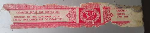 Unusual WW2 1941 `Jan And Isie Smuts` Christmas Gift Tin With Price Tag.