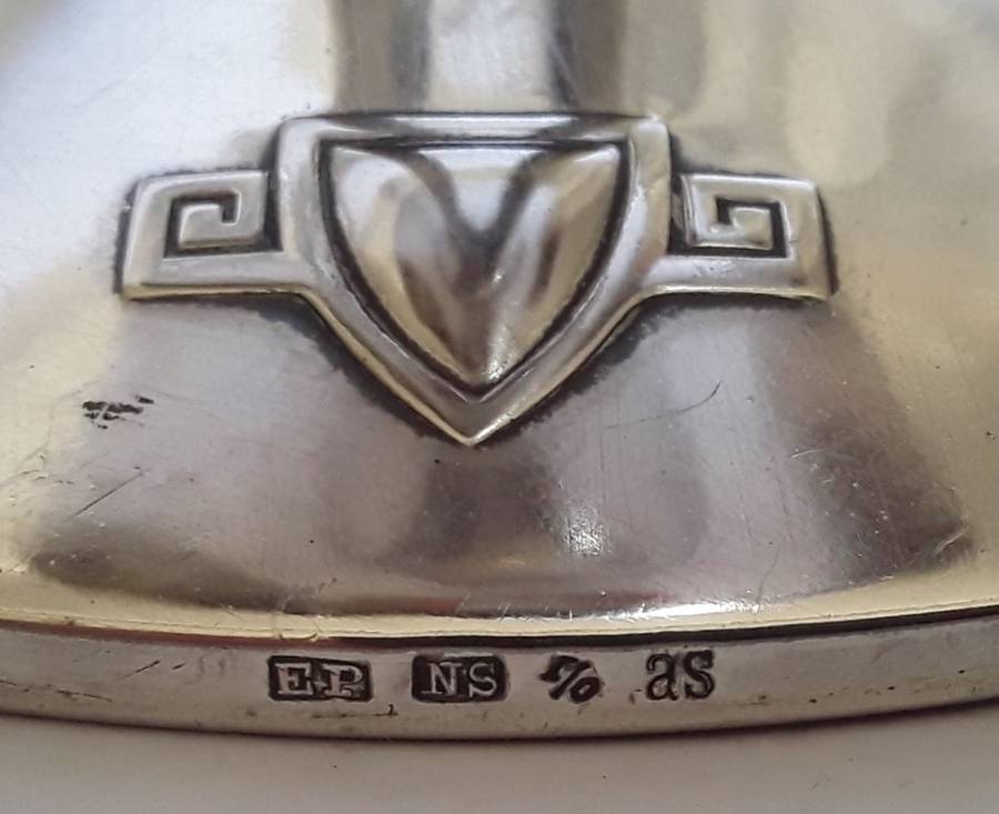 Circa 1910 Arts And Crafts Movement Silver Plated Comport. Attributed To WMF.