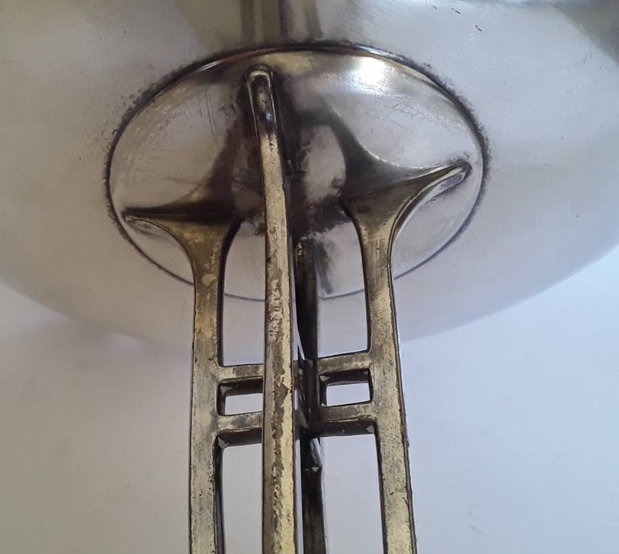 Circa 1910 Arts And Crafts Movement Silver Plated Comport. Attributed To WMF.