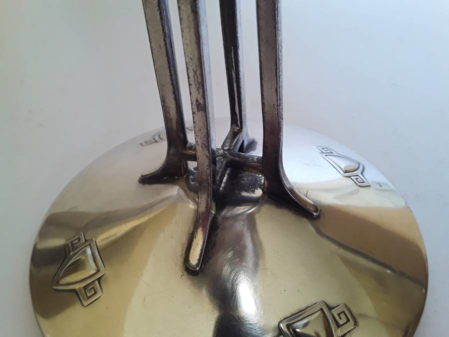 Circa 1910 Arts And Crafts Movement Silver Plated Comport. Attributed To WMF.