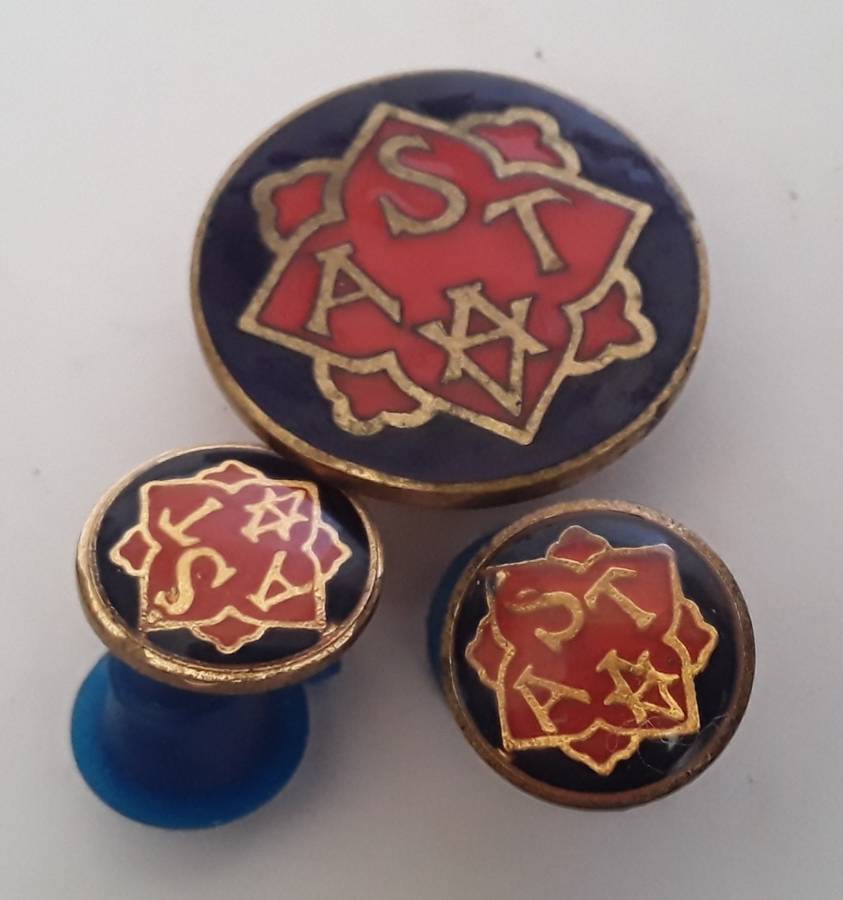 Collection Of Vintage Enameled Metal Lapel Badges. SA Vespa Club Etc.