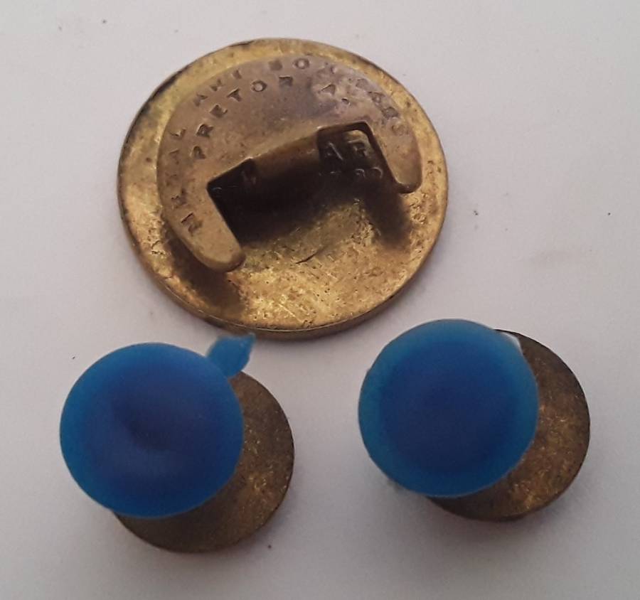 Collection Of Vintage Enameled Metal Lapel Badges. SA Vespa Club Etc.