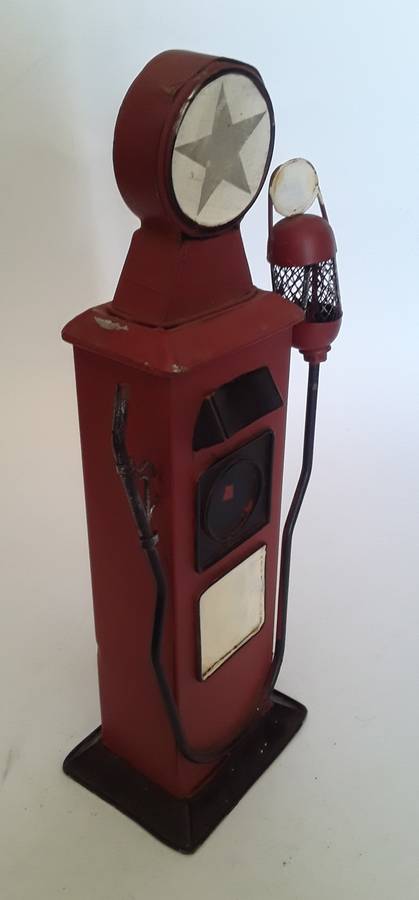Vintage Tin Plate `Texaco` Petrol Pump Money Box.