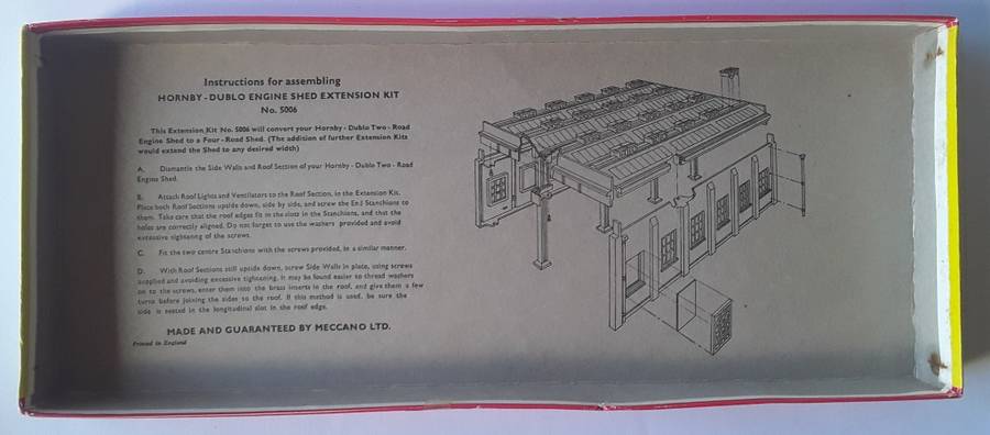 Hornby Dublo Engine Shed extension Kit. No : 5006. Mint in box.