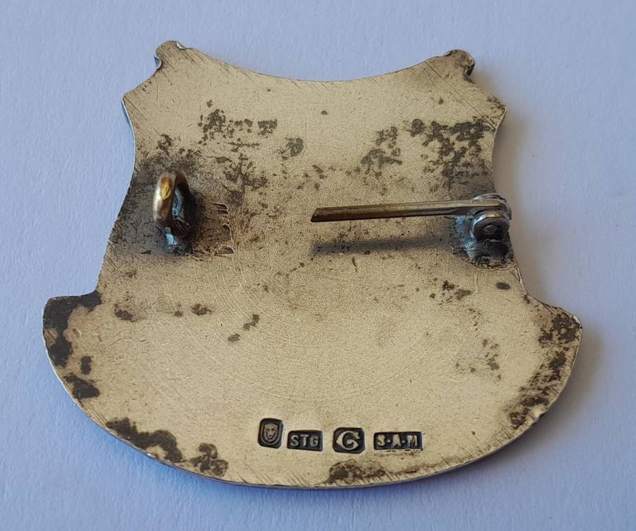 Solid Sterling Silver `1854-1954, Volkspele, O.V.S.-Eeufees` Badge.