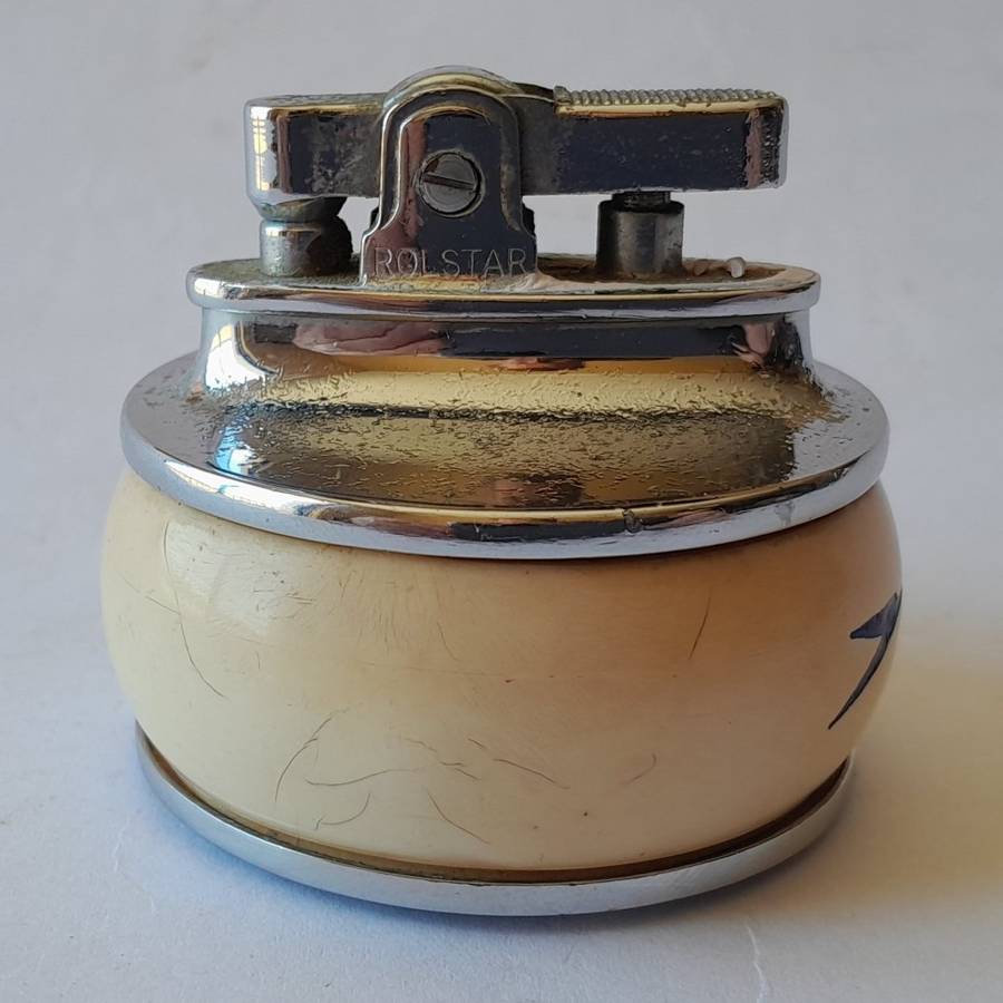 Rare Rolstar `British Overseas Airways Corporation` Table Lighter.