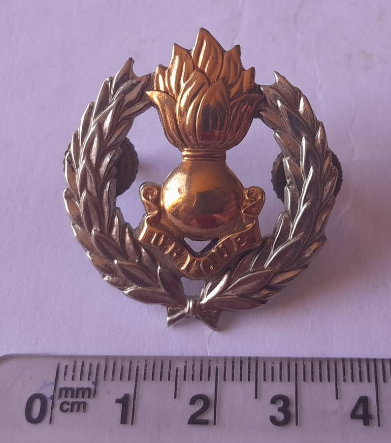 SADF Engineer Corps Cap Badge.  Lugs Intact.
