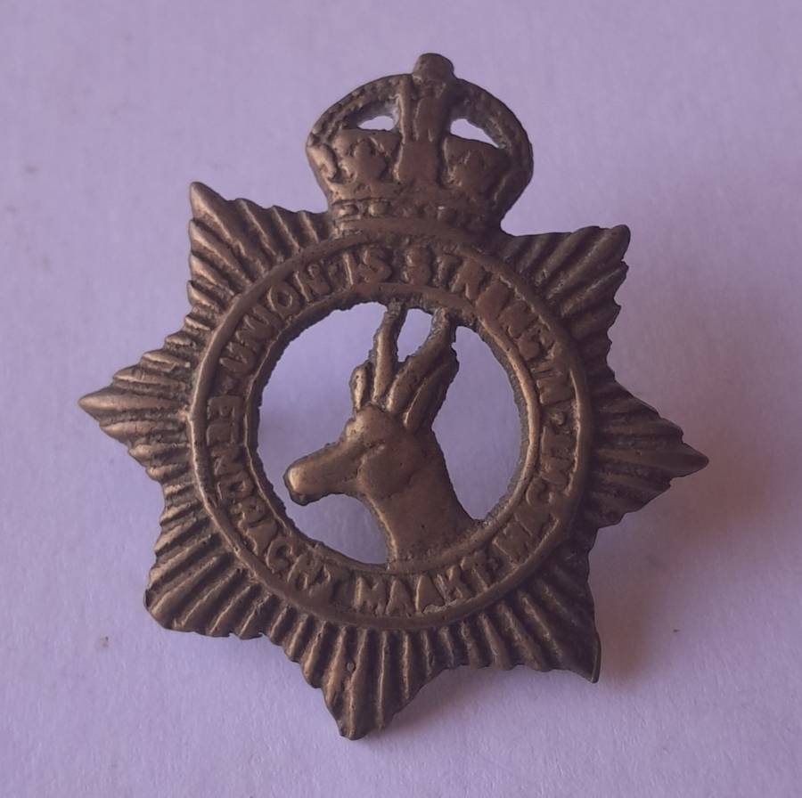 WW2 South African Infantry Badge with Crown.  Lugs Intact.