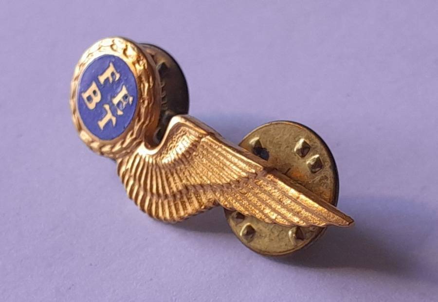 SA Air Force Flight Engineer Metal Wing Badge. Pins Intact.